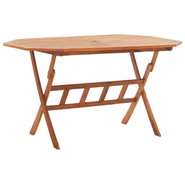 Outdoor Patio Wooden Folding Garden Dining Side Table Acacia Wood