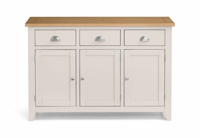 Julian Bowen Richmond Elephant Grey 3 Drawer 3 Door Sideboard