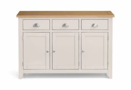 Julian Bowen Richmond Elephant Grey 3 Drawer 3 Door Sideboard