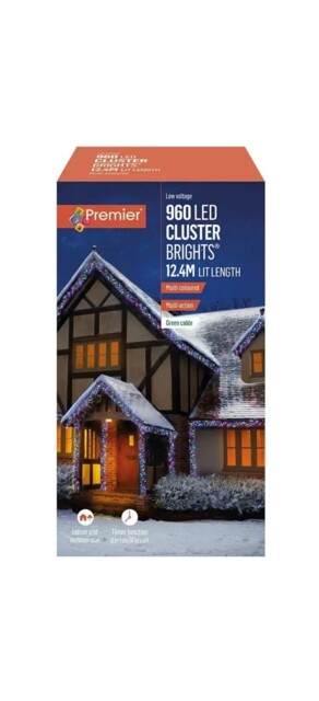 Premier Lv162176m 960 Led Cluster Lights - Multi Coloured