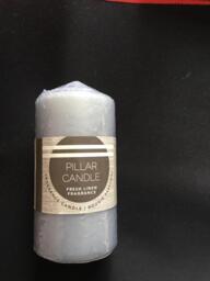 Brand 60 Hour Scented Pillar Candle - 12cm - Fresh Linen Fragrance
