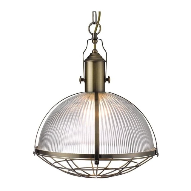 Brand New-single Glass Ceiling Pendant Light In Antique