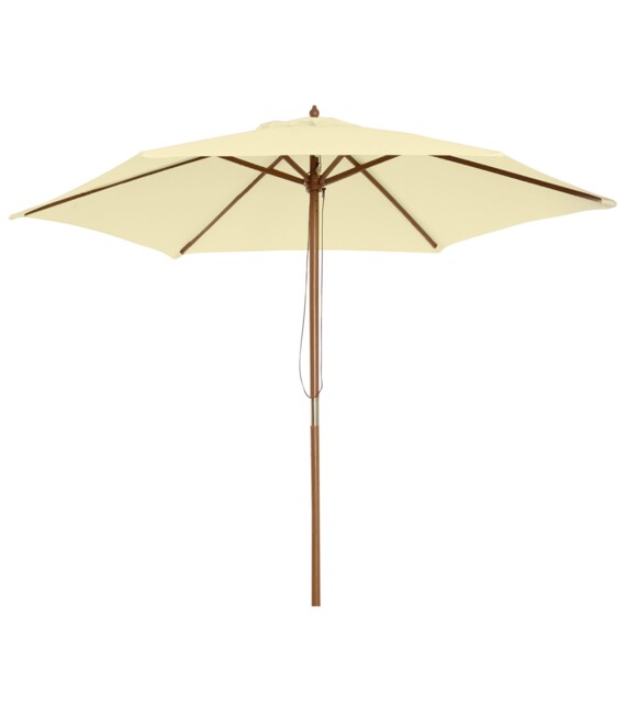 Outsunny 2.5m Wood Garden Parasol Sun Shade Patio Outdoor Wooden