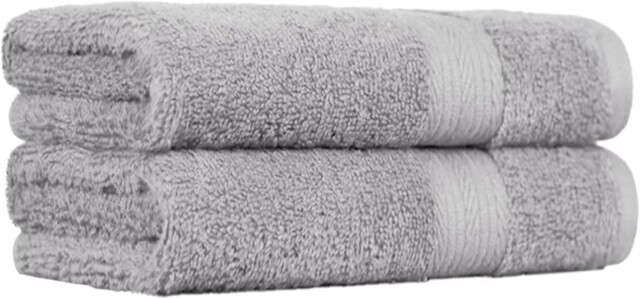 Amazon Basics Bathroom Towels, 100% Cotton Fadefast, Soft Absorbent,