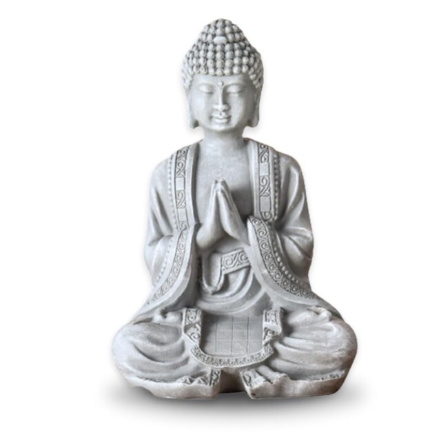 Zen Light Sbm2 Stone Buddha Figurine Meditation 2 Grey 10 X 5 One
