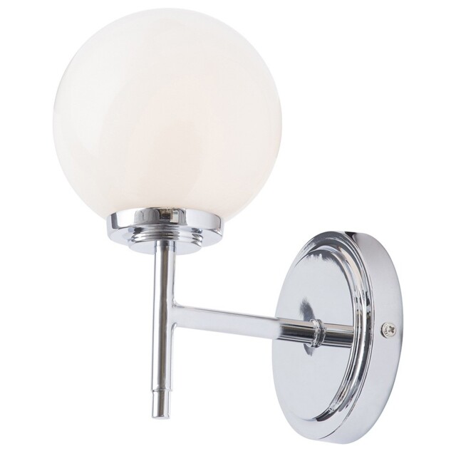 Litecraft Preston Wall Light Bathroom 1 Arm With White Shade -
