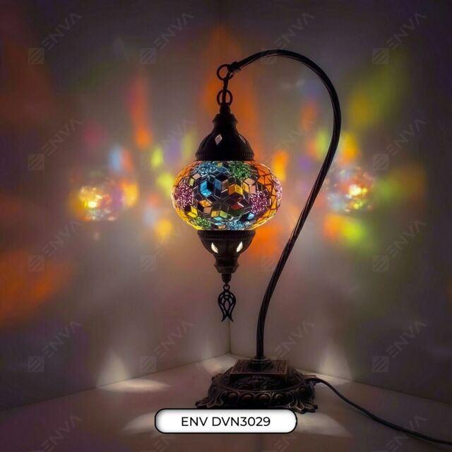 8 Style Turkish Moroccan Colorful Glass Mosaic Handmade Swan Neck