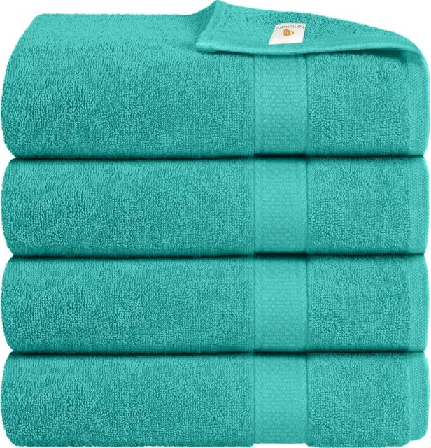 X11 Homeware Bath Towels Pack Of 4 Egyptian Cotton Highly Absorbent