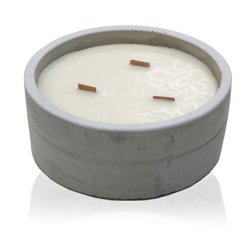 Concrete Wooden Wick Crackling Soy Candle -ideal Gift-various Scents &