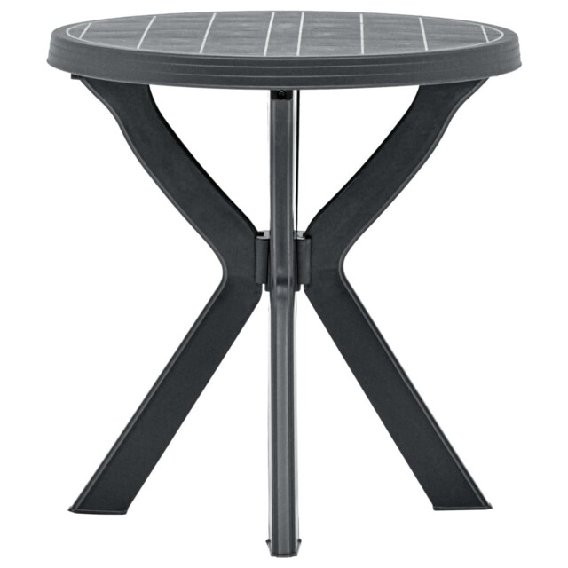 Bistro Table Anthracite Ø70 Cm Plastic Vidaxl