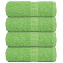 Soap Towels 4 Pcs Apple Green 30x30 Cm 360 Gsm 100% Cotton Vidaxl