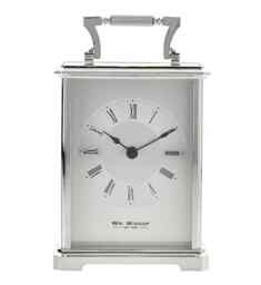 Widdop Silver Quartz Carriage Clock W2407