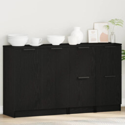 Sideboard Black Oak 180 X 30 X 70 Cm Engineered Wood Vidaxl