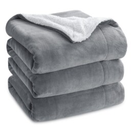 Sherpa Fleece Throw Blanket - Thick And Warm, Fluffy Microfiber Solid