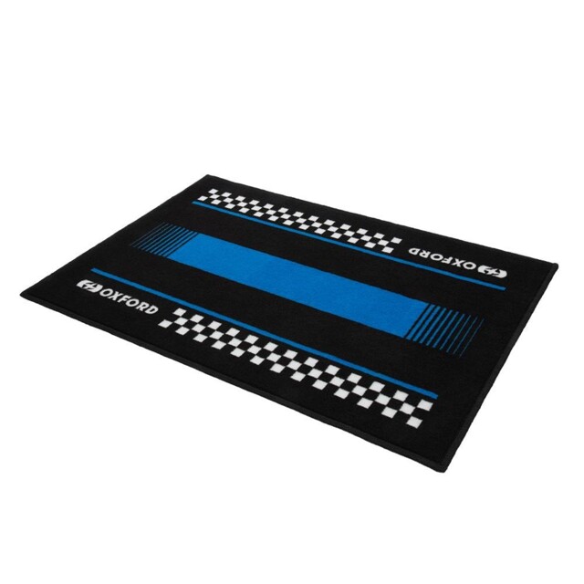 Oxford Pitlane Light Blue Motorcycle Garage Door Mat Anti-slip Indoor