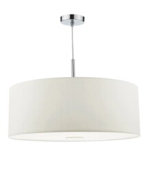 Dar Ronda Large 3 Light Pendant Ceiling Light Dia.60cm - White