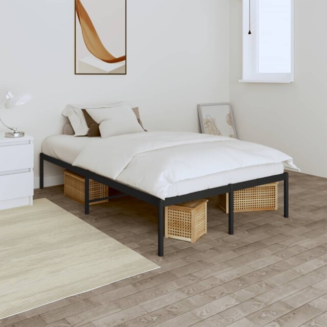 Modern Metal Small Double Size 120cm Bed Frame Base Beds Support Based
