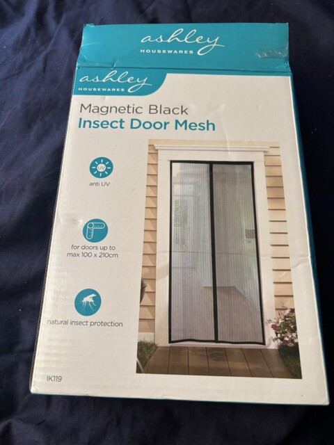 Brand Black Magnetic Insect Door Mesh Screen Ashley Housewares