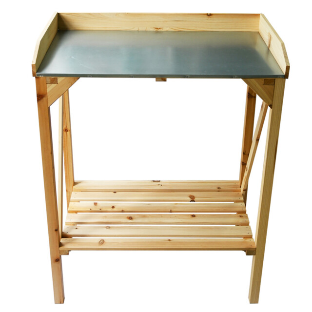Outdoor Wooden Potting Table Workstation Bench Planting Station