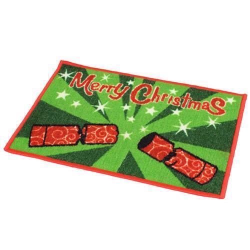 "Welcome Door Mat ""christmas Crackers"" Machine Washable 40x60cm"