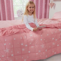 Ohs Kids Teddy Fleece Weighted Blanket Printed Sleep Therapy Anxiety