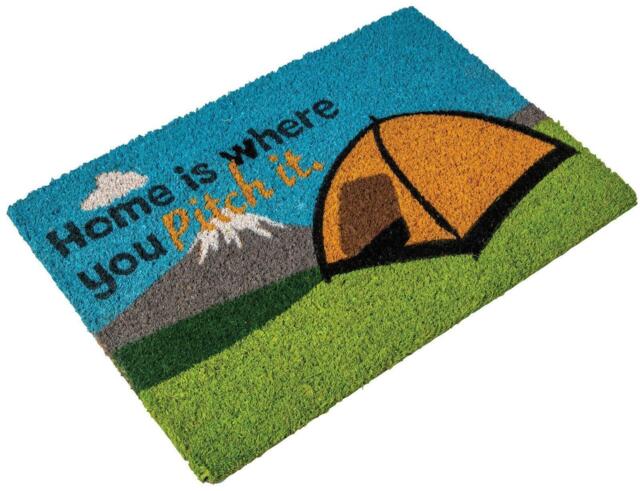 "Quest Heavy Duty Coir ‘home Is Where You Pitch It"" Camping Door Mat"