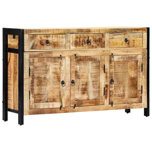 Sideboard 120x35x76 Cm Solid Mango Wood Vidaxl
