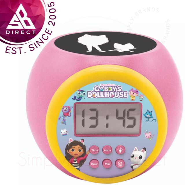 Lexibook Gaqby's Dollhouse Childrens Projector Clock With Timer &