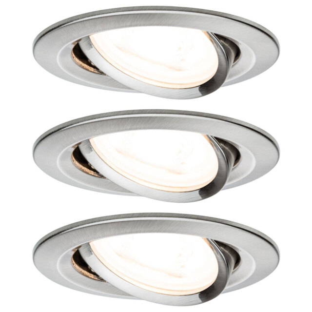 Paulmann 93429 Nova Flush Mount Light Set, Iron, Gu10 Led, 19.5w