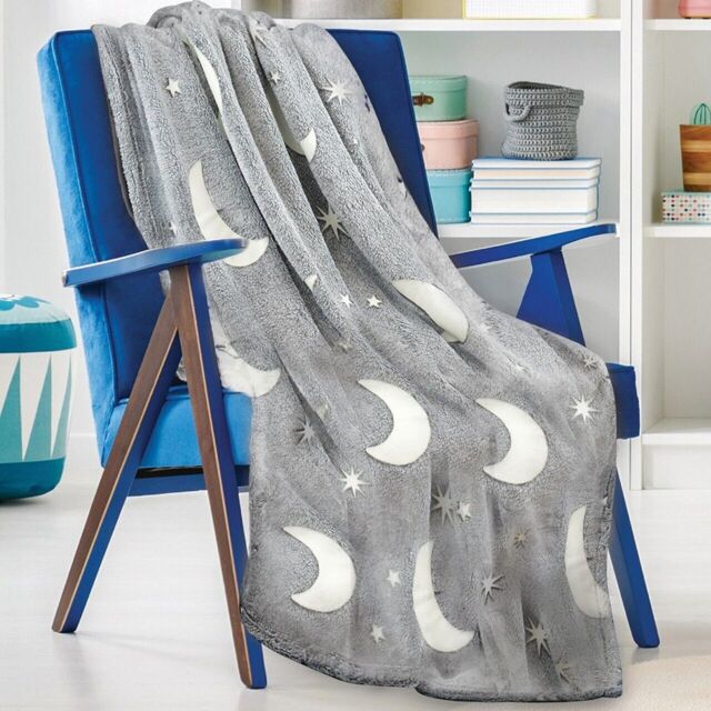 Moon & Stars Glow In The Dark Blanket 127x152cm - Follow That Dream