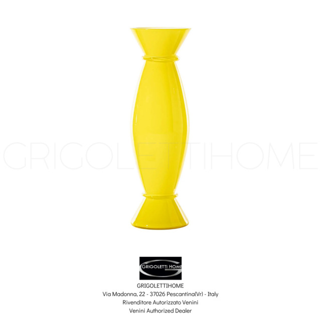 Venini - Acco Yellow Ginkgo Biloba Vase H 44 Cm - Cod. 706.70 -