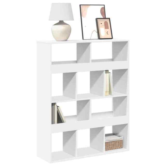 Bookcase White 100x33x125.5 Cm Engineered Wood Vidaxl