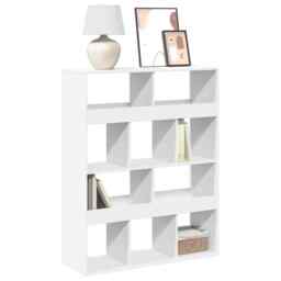 Bookcase White 100x33x125.5 Cm Engineered Wood Vidaxl