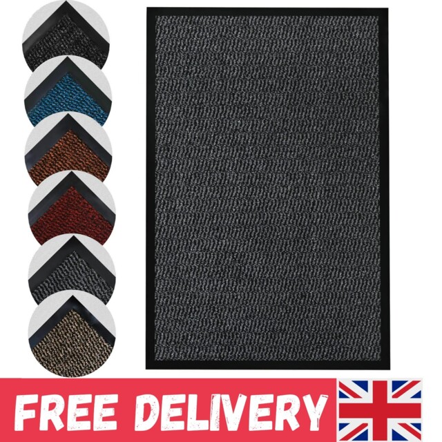 Door Mats Indoor & Outdoor Heavy Duty Floor Mat - Non Slip Rubber Back