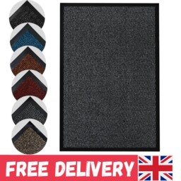 Door Mats Indoor & Outdoor Heavy Duty Floor Mat - Non Slip Rubber Back