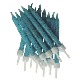 Cake Candles Metallics Glitter Packs Of 12 Candles With Holders, 18