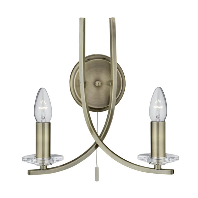 Wall Light Brass Ascona Antique Searchlight 4162-2ab