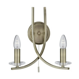 Wall Light Brass Ascona Antique Searchlight 4162-2ab