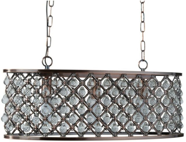Search Light Marquise Oval Ceiling Bar Pendant Antique Copper Rrp £149
