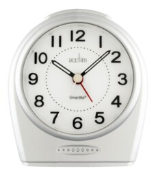 14937 Astoria Smartlite Non-ticking Alarm Clock - Silver