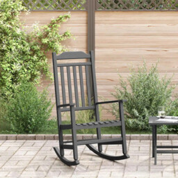 Rocking Chair Black Resin 84x65x113.5cm Outdoor Garden Ergonomic