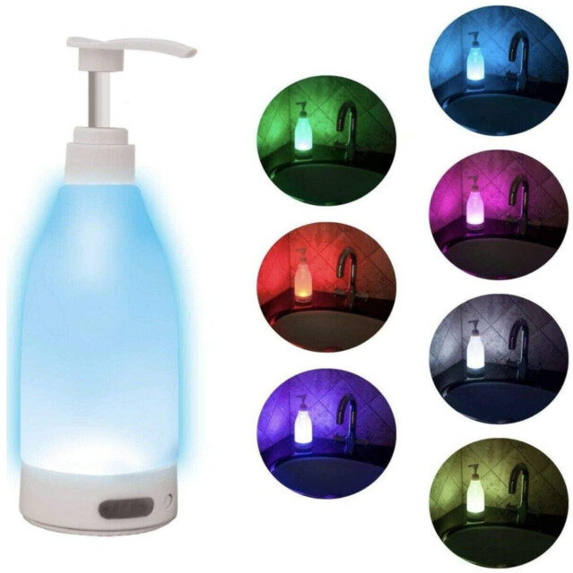 Soap Brite Led Glowing Liquid Soap Bottle Hand Sanitizer Dispenser