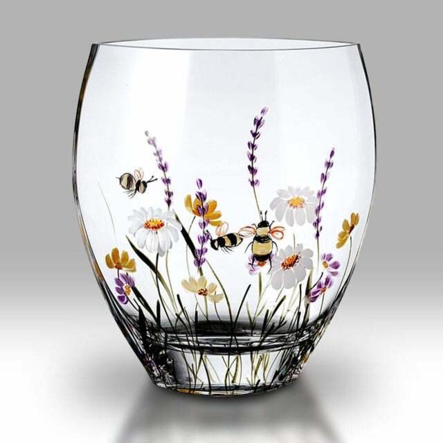 Nobile Glassware Bees & Blooms Curved Vase 21cm 2186-21
