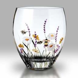 Nobile Glassware Bees & Blooms Curved Vase 21cm 2186-21