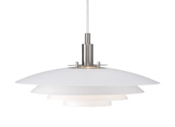 Ceiling Light White Bretagne Curved Pendant 39483001 Ip20 40w G9 Metal