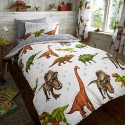 Dinosaur Single Polyester Cotton Duvet Cover And Pillow Case