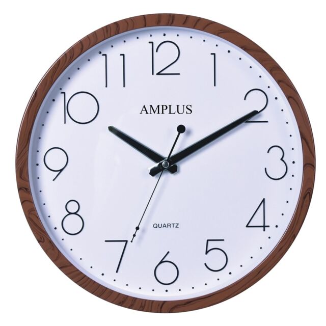 Amplus Wall Clock Wood Colour Effect Pw077
