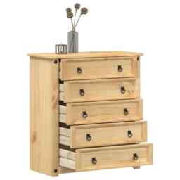 Chest Of Drawers Corona 80x40x89 Cm Solid Wood Pine Vidaxl