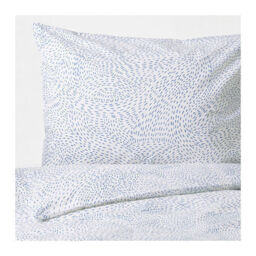 Ikea Avsiktlig Single Duvet/quilt Cover & 2 Pillowcases - Blue/white