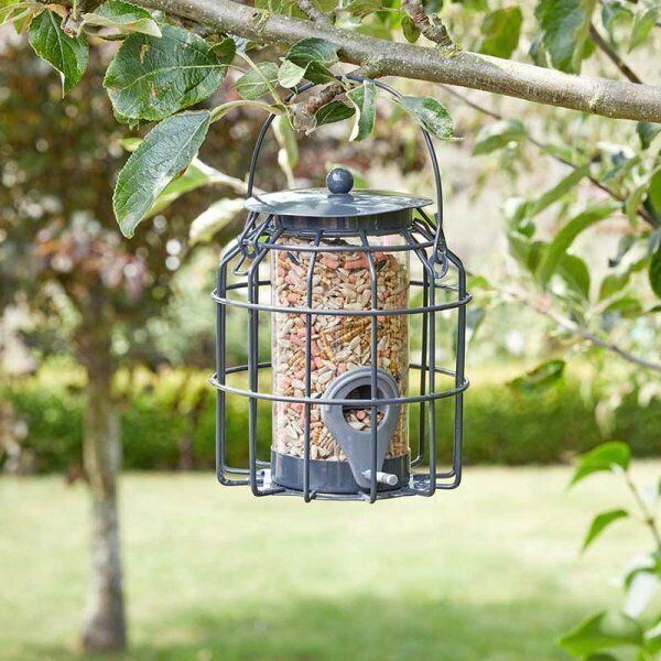 Smaller Wild Bird Feeder Cage Guard Seed Hanging Garden Outdoor